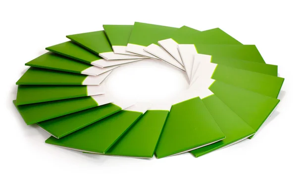 Många gröna mappen isolerad på vit — Stockfoto
