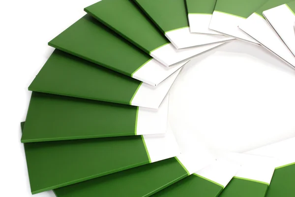 Many green folder closeup — Stock Photo, Image