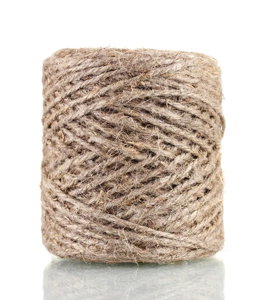 Hank of rope isolated on white — Stock Photo, Image
