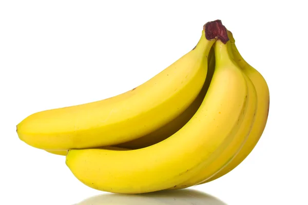 白で隔離されたバナナの束 — ストック写真