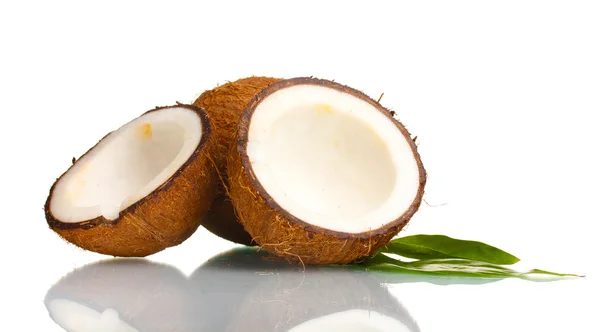 Свіжий кокос ізольований на білому — стокове фото