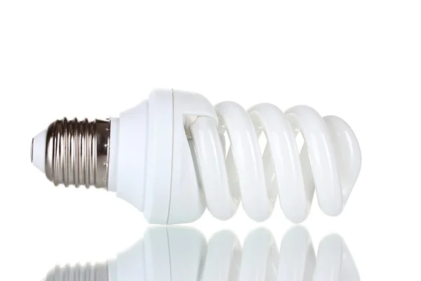 Energiesparlampe isoliert auf weiß — Stockfoto