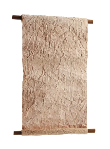 Oude scroll geïsoleerd op wit — Stockfoto