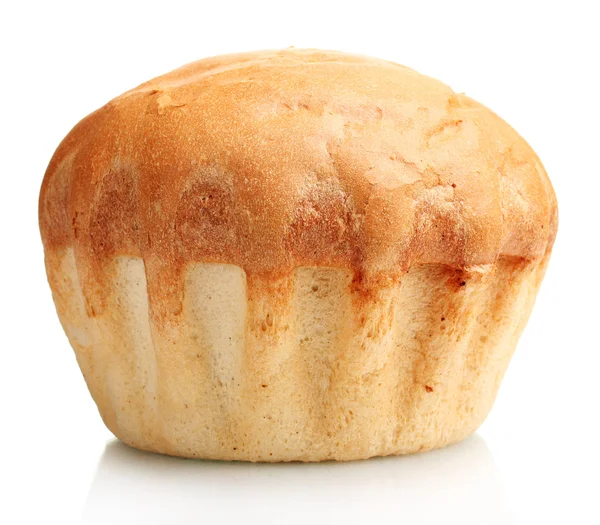 Νόστιμο ψωμί λευκό απομονωθεί σε λευκό — Φωτογραφία Αρχείου