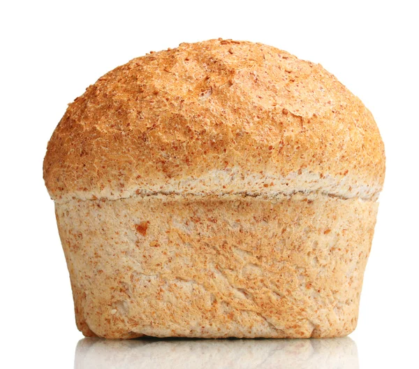 Вкусный белый хлеб изолирован на белом — стоковое фото
