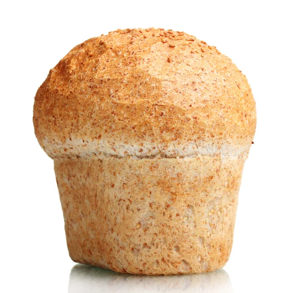 Välsmakande vitt bröd isolerad på vit — Stockfoto
