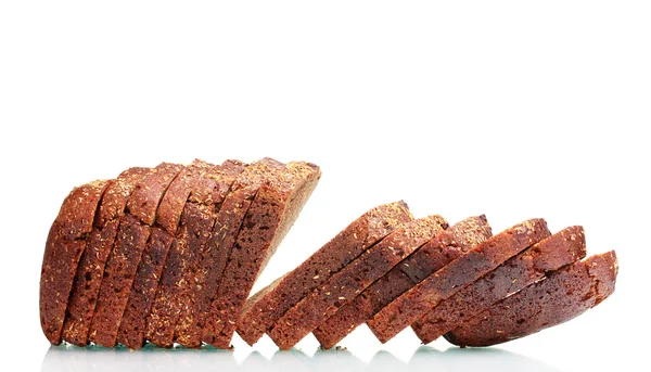 Beyaz izole lezzetli ekmek — Stok fotoğraf