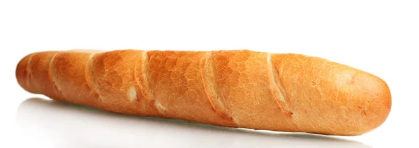 Elszigetelt fehér finom baguette — Stock Fotó