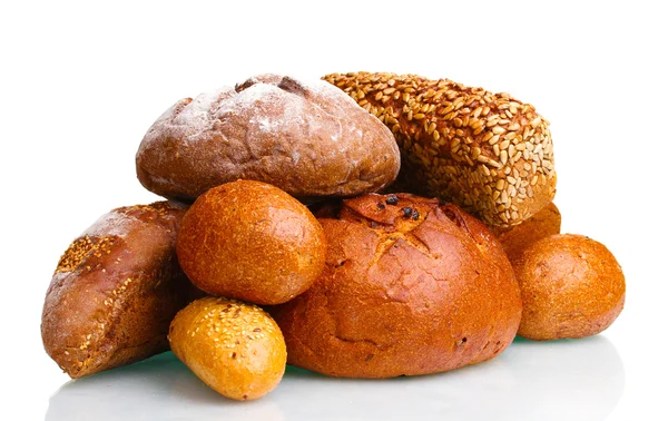 맛 있는 호 밀 빵 흰색 절연 — 스톡 사진