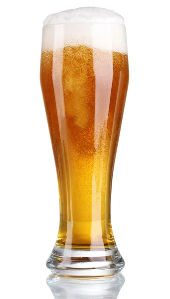 Öl i ett glas isolerat på vitt — Stockfoto