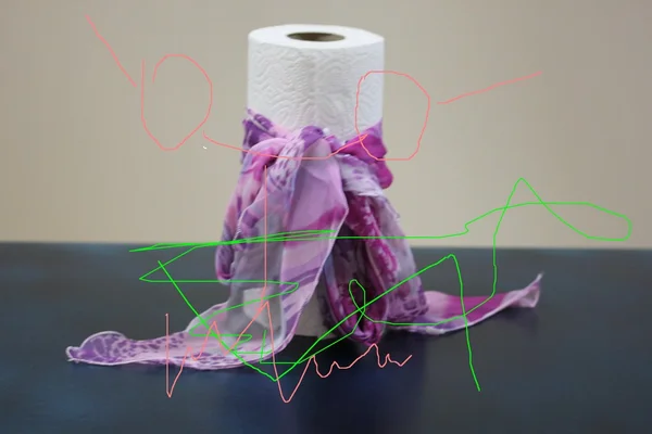 Бумага и шарф — стоковое фото