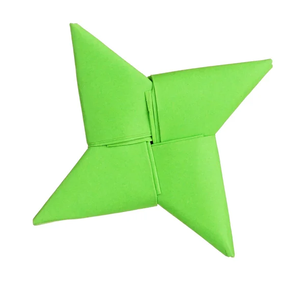Origami papper-star isolerad på vit — Stockfoto