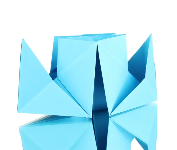 Origami χαρτί ατμόπλοιο που απομονώνονται σε λευκό — Φωτογραφία Αρχείου