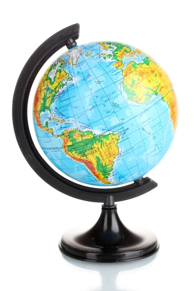 Globe in Oekraïense taal geïsoleerd op wit — Stockfoto