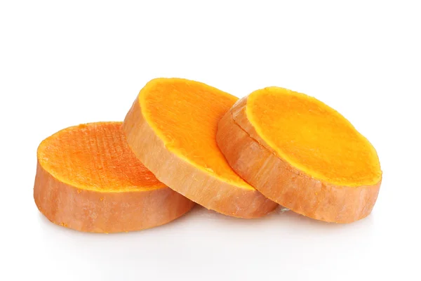 Sliced pumpkin isolated on white — Stock Photo, Image
