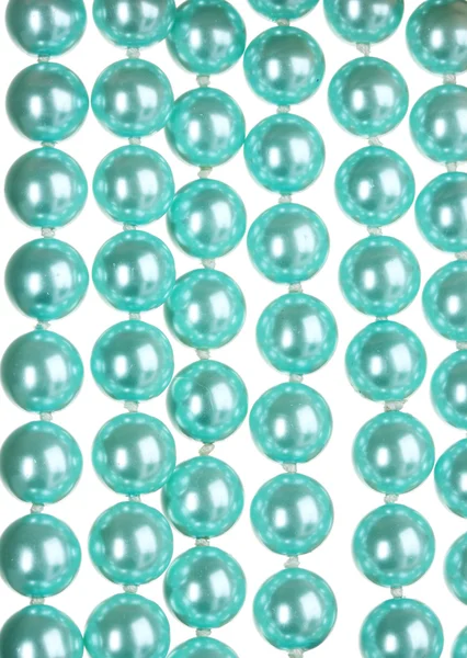 Bella collana di perle blu primo piano — Foto Stock