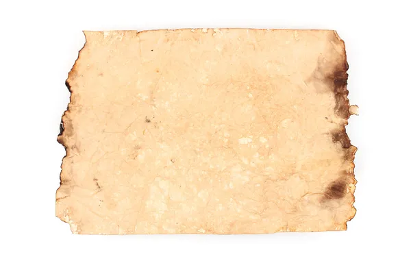 Altes Papier isoliert auf weiß — Stockfoto