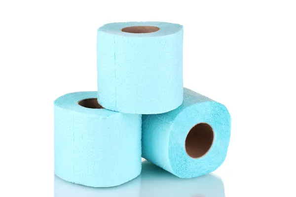 Rolls of toilet paper isolated on white Stock Photo