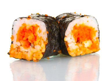 beyaz izole lezzetli sushi