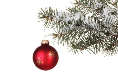 beyaz zemin üzerinde ağaç Noel top