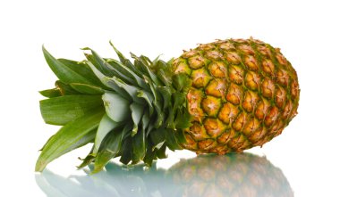 Beyaz üzerine izole edilmiş ananas