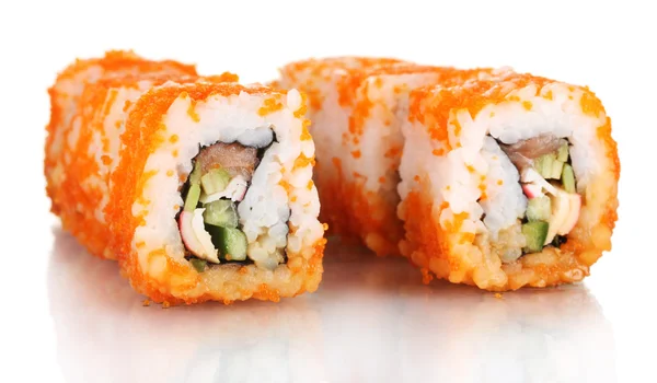 Délicieux sushi isolé sur blanc — Photo