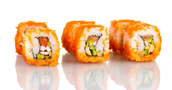 白で隔離される美味しいお寿司 — ストック写真