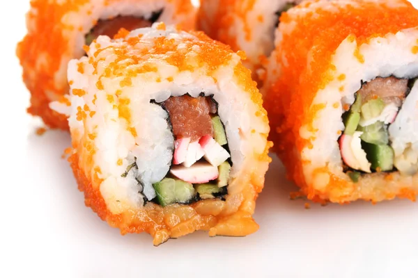 Heerlijke sushi geïsoleerd op wit — Stockfoto