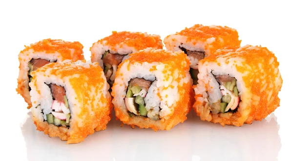 Heerlijke sushi geïsoleerd op wit — Stockfoto