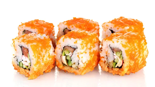 孤立在白色的美味寿司 — 图库照片