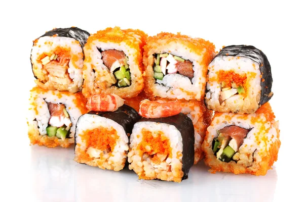 Délicieux sushi isolé sur blanc — Photo