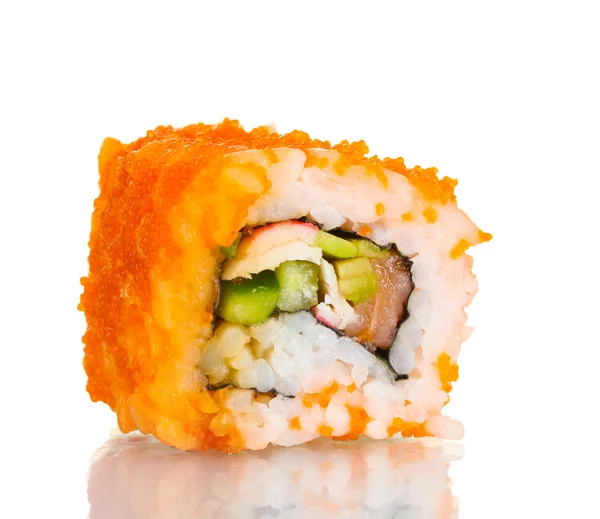 Köstliches Sushi isoliert auf weiß — Stockfoto