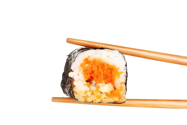 맛 있는 초밥과 흰색 절연 젓가락 — 스톡 사진