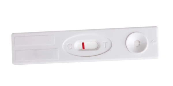 白で隔離される負の妊娠検査 — ストック写真
