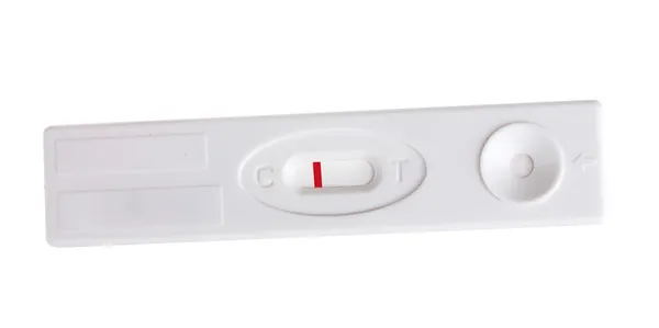 stock image Negative pregnancy test isolated on white