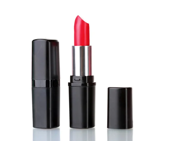 Rode lippenstift geïsoleerd op witte achtergrond — Stockfoto