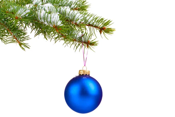Christmas ball på trädet isolerad på vit — Stockfoto