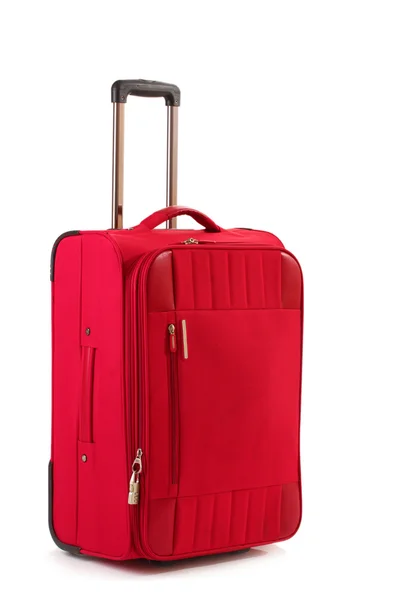 Beyaz izole kırmızı çanta — Stok fotoğraf