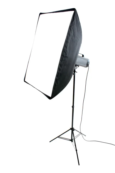 Studio flash on white background — Stock Photo, Image