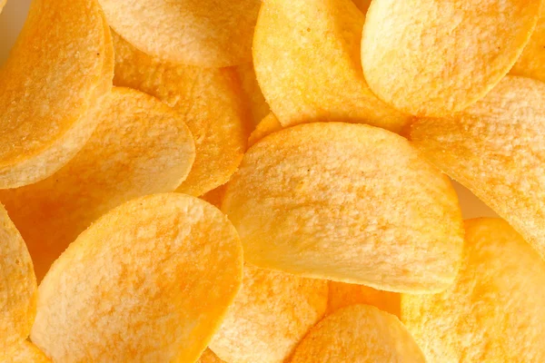 Delicious potato chips closeup — Stock Photo, Image