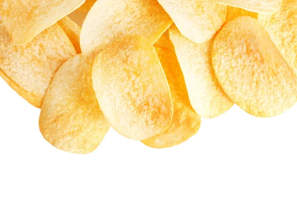 Deliciosas papas fritas aisladas en blanco —  Fotos de Stock