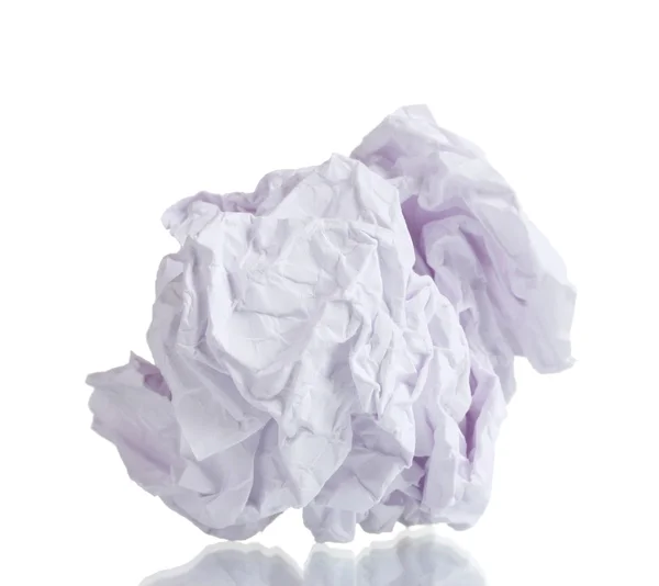 Papierkugel isoliert auf weiß — Stockfoto