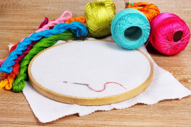 Tuval ve parlak dikiş ipliği için Nakış nakış kasnağı