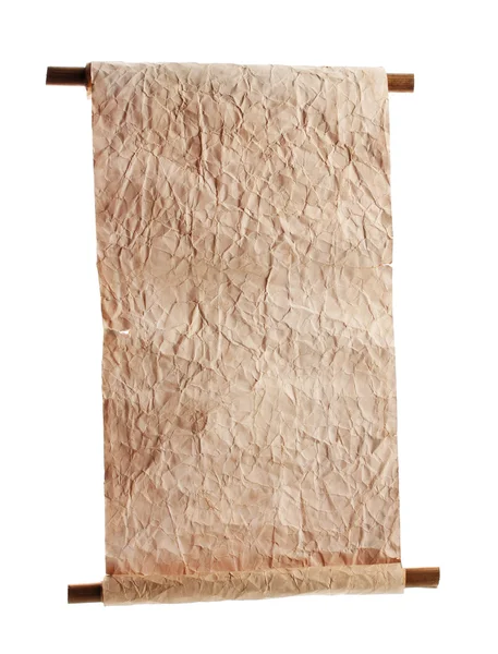 Oude scroll geïsoleerd op wit — Stockfoto
