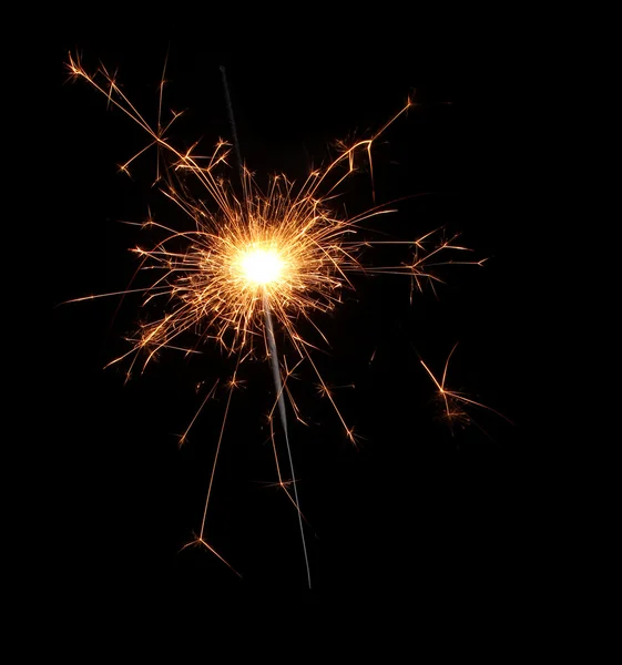 Stock image Beautiful sparkler on black background