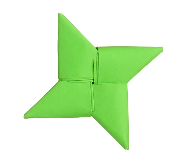 Origami gwiazda na białym tle — Zdjęcie stockowe