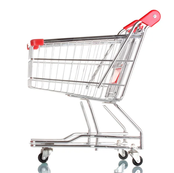 Empty shopping cart isolated on white — Stock Photo, Image