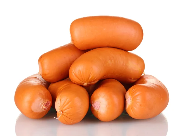 Tasty sausages isolation on white — Stock Photo, Image