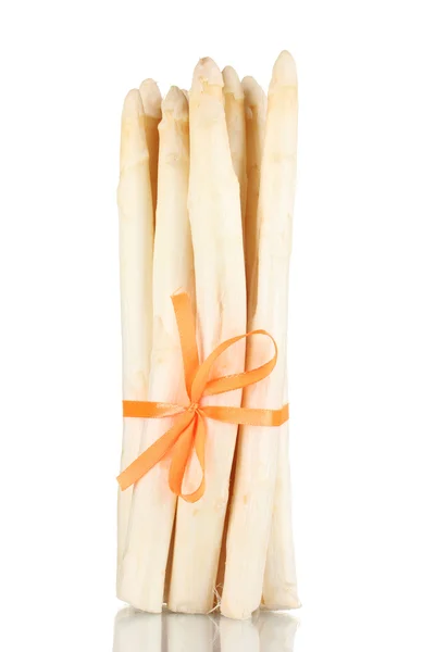 Bellissimo asparago bianco isolato su bianco — Foto Stock