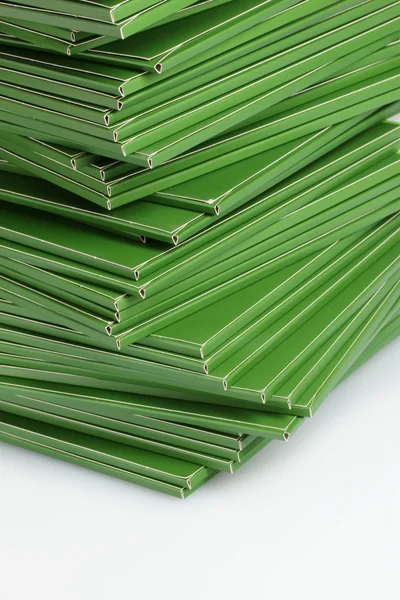 Many green folders closeup — Stock Photo, Image